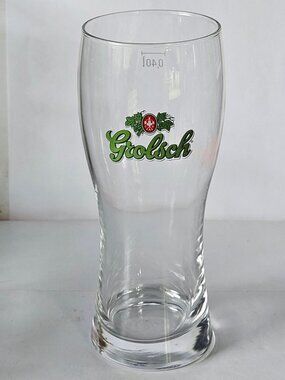 Grolsch Beer Glass .4L 7 1/4" Tall Pub Pint Pilsner Logo Collectible Barware